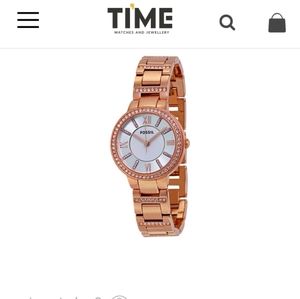 Fossil rose gold quartz watch ladies